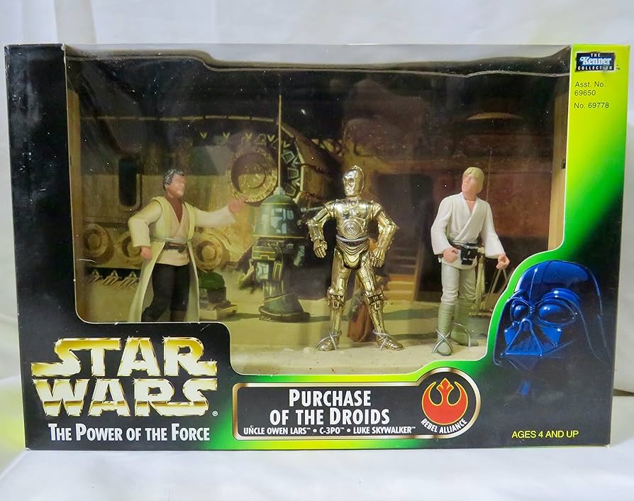 特撮 Star Wars 1998 The Power of The Force 3-Pack Movie Scene 4 Inch Tall Action Figure Set - Jabba&#39;s Skiff Guards with Year 1998 Star Wars The Power of the Force Series 3 Pack 4